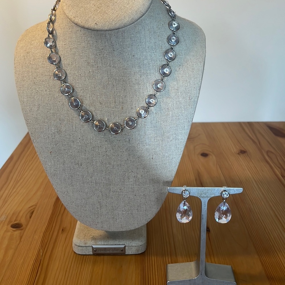 Kate spade necklace and crystal earrings
